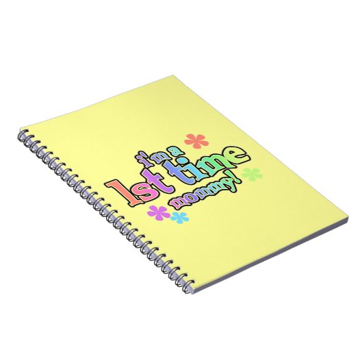 Eerste keer mammie regenboogtekst cadeautjes notitieboek (Rechterzijde)