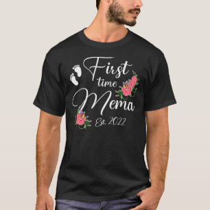 Eerste keer Mema 2022 Moederdag Bloem T-shirt