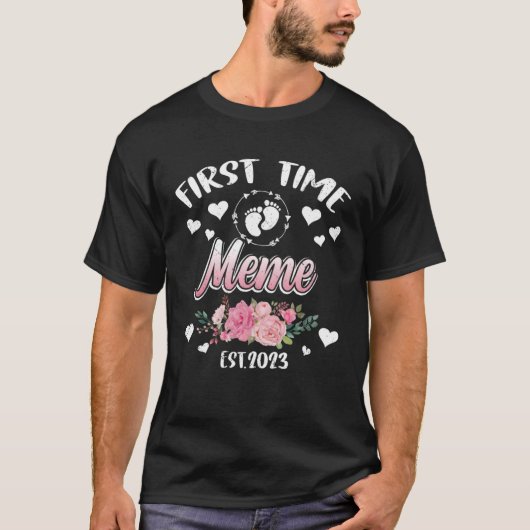 Eerste keer Meme 2023 Mama Moederdag T-shirt (Voorkant)