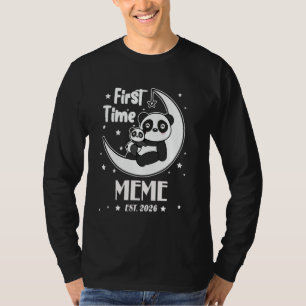 Eerste keer Meme EST. 2026 Moederdag Schattige Hea T-shirt