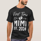 Eerste keer Mimi 2024 Moederdag binnenkort groot T-shirt (Voorkant)