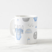 Eerste Keer Moeder Grijs Jaar Oprichting Baby's Na Koffiemok (Voorkant links)