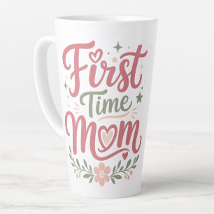 Eerste keer moeder Mooie bloemige moeder schap des Latte Mok