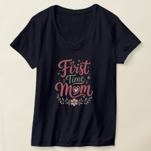 Eerste keer moeder Mooie bloemige moeder schap des T-shirt