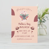 Eerste keer Moederdag Brunch Uitnodigingen (Staand voorkant)