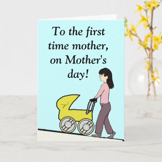 Eerste keer moederKaart Kaart (Gele Bloem)