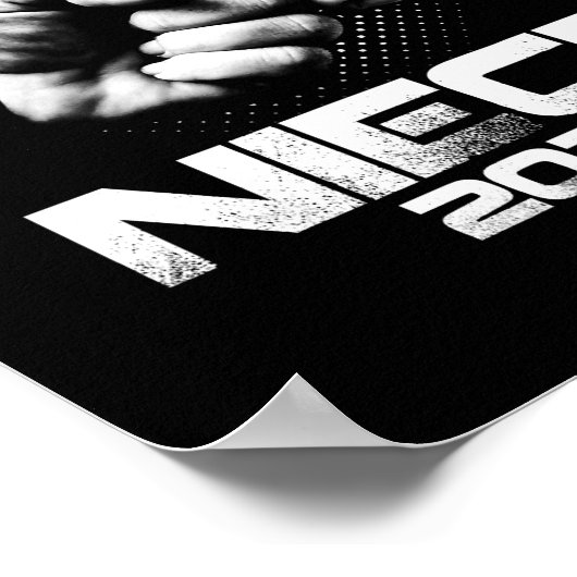 Eerste keer Niece Est 2023 Funny Vaderdag Poster (Hoek)