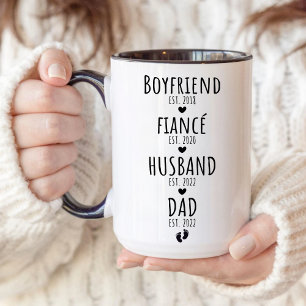 Eerste keer Nieuwe Pap Cadeau Van Vrouw Zwangersch Mok