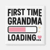 Eerste keer oma aan het laden magneet (Voorkant)