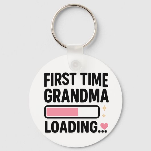 Eerste keer oma aan het laden sleutelhanger (Voorkant)