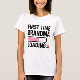 Eerste keer oma aan het laden t-shirt