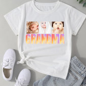 eerste keer oma aangepaste 3 foto collage Tri-Blend shirt