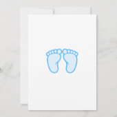 Eerste keer oma Baby Boy Voeten Douche Kaart (Achterkant)