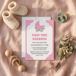 Eerste keer oma baby shower uitnodiging