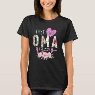 Eerste keer Oma Est 2025 Floral gepromoveerd tot G T-shirt