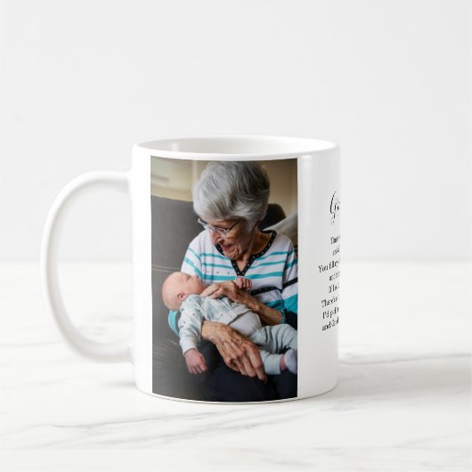 Eerste keer oma foto Mok, nieuwe oma cadeau Koffiemok (Links)