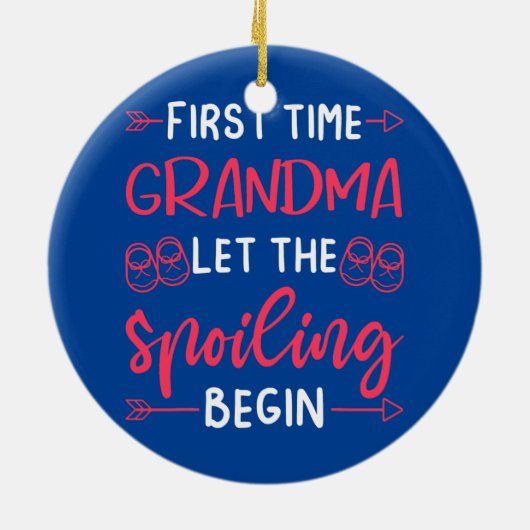 Eerste keer oma keramisch ornament (Achterkant)