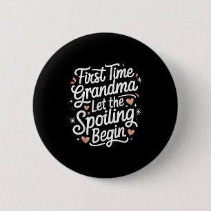 Eerste keer oma laat de vloerbedekking beginnen 20 ronde button 5,7 cm