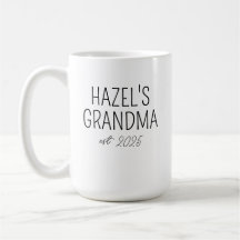 Eerste keer oma Mok, nieuwe oma cadeau, eerste gr