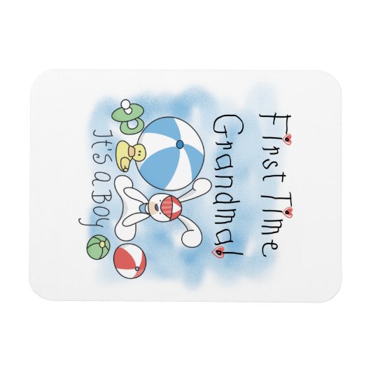 Eerste keer oma van jongen geschenken magneet (Horizontaal)