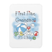 Eerste keer oma van jongen geschenken magneet (Verticaal)