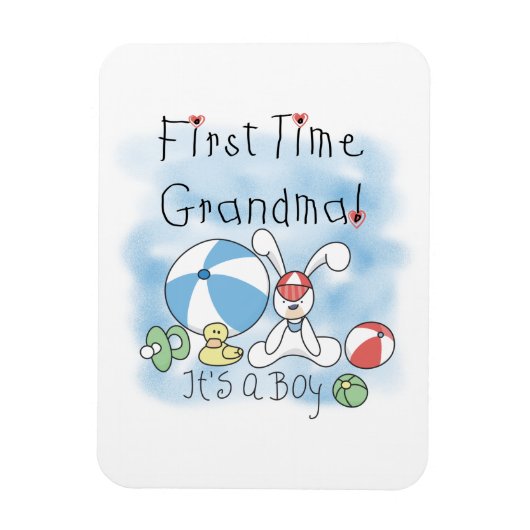 Eerste keer oma van jongen geschenken magneet (Verticaal)