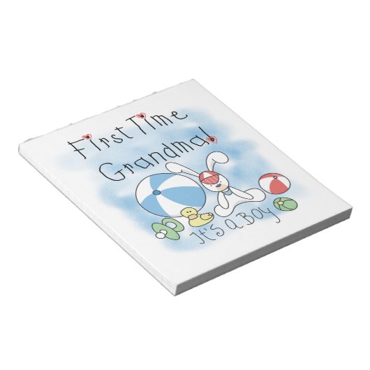 Eerste keer oma van jongen geschenken notitieblok (Schuin)