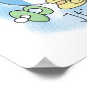 Eerste keer oma van jongen geschenken poster (Hoek)