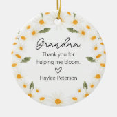 Eerste keer oma zwangerschapsaankondiging Daisy Keramisch Ornament (Voorkant)