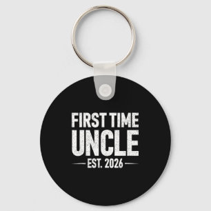 Eerste keer Oom Geschat 2026 Grappige Nieuwe Oom Sleutelhanger