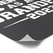 Eerste keer opa 2023 Nieuwe grootvader vaders D Poster (Hoek)