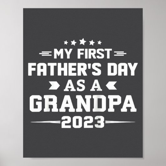 Eerste keer opa 2023 Nieuwe grootvader vaders D Poster (Voorkant)