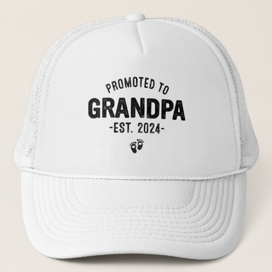 Eerste keer opa, bevorderd tot opa 2024 trucker pet (Voorkant)