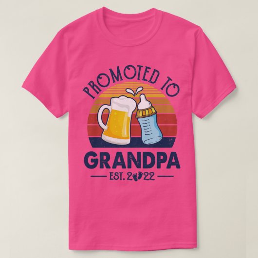 Eerste keer opa gepromoveerd tot opa 2022 Vader T-shirt (Design voorkant)