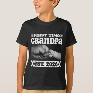 Eerste keer opa nieuwe papa Est 2026 T-shirt vader