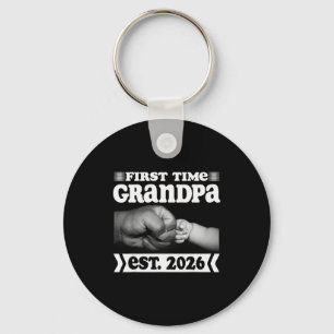 Eerste keer opa nieuwe papa vanaf 2026 T-shirt vad Sleutelhanger