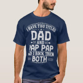 Eerste keer Pap Gift Twee titels Papa en Pap T-shirt (Voorkant)