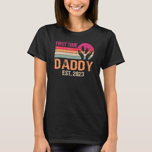 Eerste keer papa 2023 Vaderdag T-shirt (Voorkant)