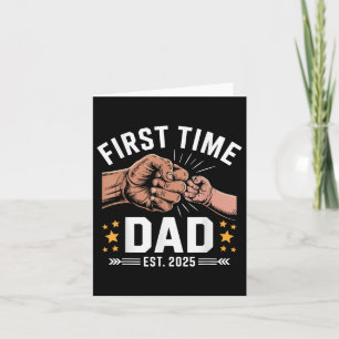 Eerste keer papa est 2025 vuist hobbel nieuwe papa kaart