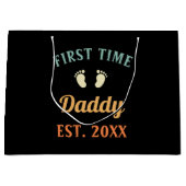 Eerste keer papa Fatherhood Vaderdag Groot Cadeauzakje (Voorkant)