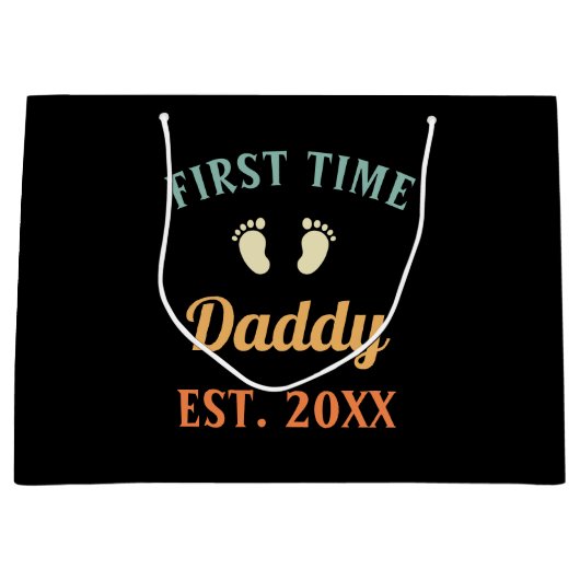 Eerste keer papa Fatherhood Vaderdag Groot Cadeauzakje (Voorkant)