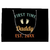 Eerste keer papa Fatherhood Vaderdag Groot Cadeauzakje (Achterkant)