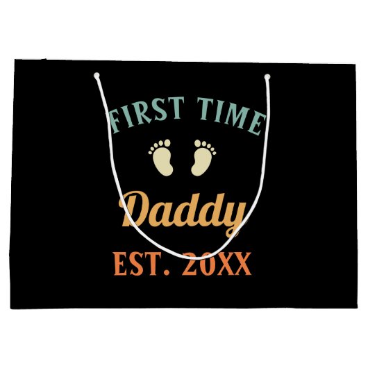 Eerste keer papa Fatherhood Vaderdag Groot Cadeauzakje (Achterkant)