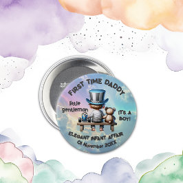 Eerste keer papa - Het is een jongen | Ronde Button 7,6 Cm