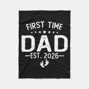 Eerste keer papa Nieuwe papa Est 2026 T-shirt Vade Fleece Deken
