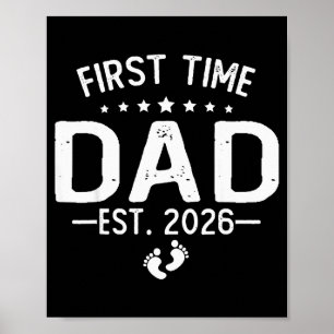 Eerste keer papa Nieuwe papa gevestigd in 2026 T-s Poster