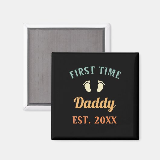 Eerste keer papa Vader worden Vaderdag Magneet (Voorkant / Achterkant)