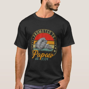 Eerste keer Papaw est 2024 Mannen  Binnenkort T-shirt