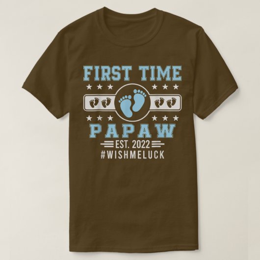 Eerste keer papaw Est T-shirt (Design voorkant)