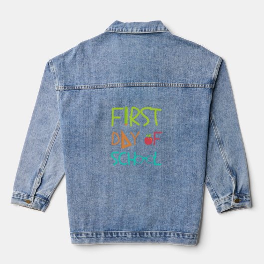Eerste keer school denim jas  jacket (Achterkant)